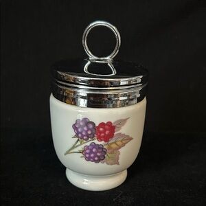 VTG Royal Worcester Porcelain Egg Coddler Oven to Table Ware Made in England